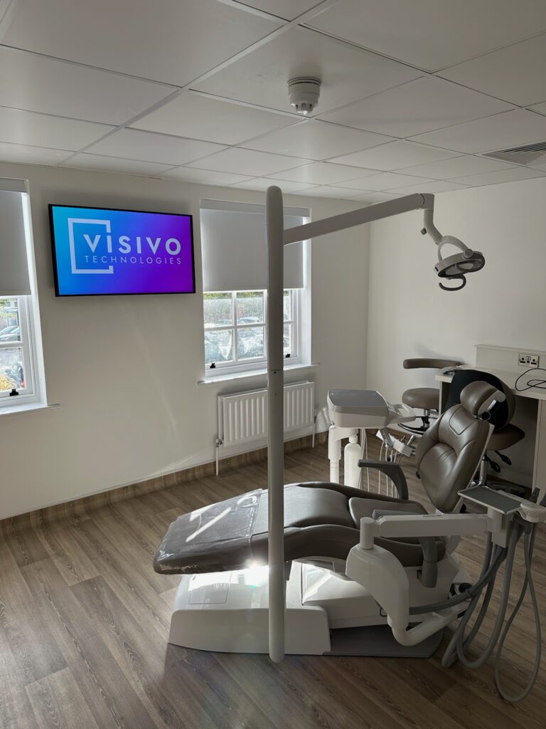 digital screen in a dental clinic